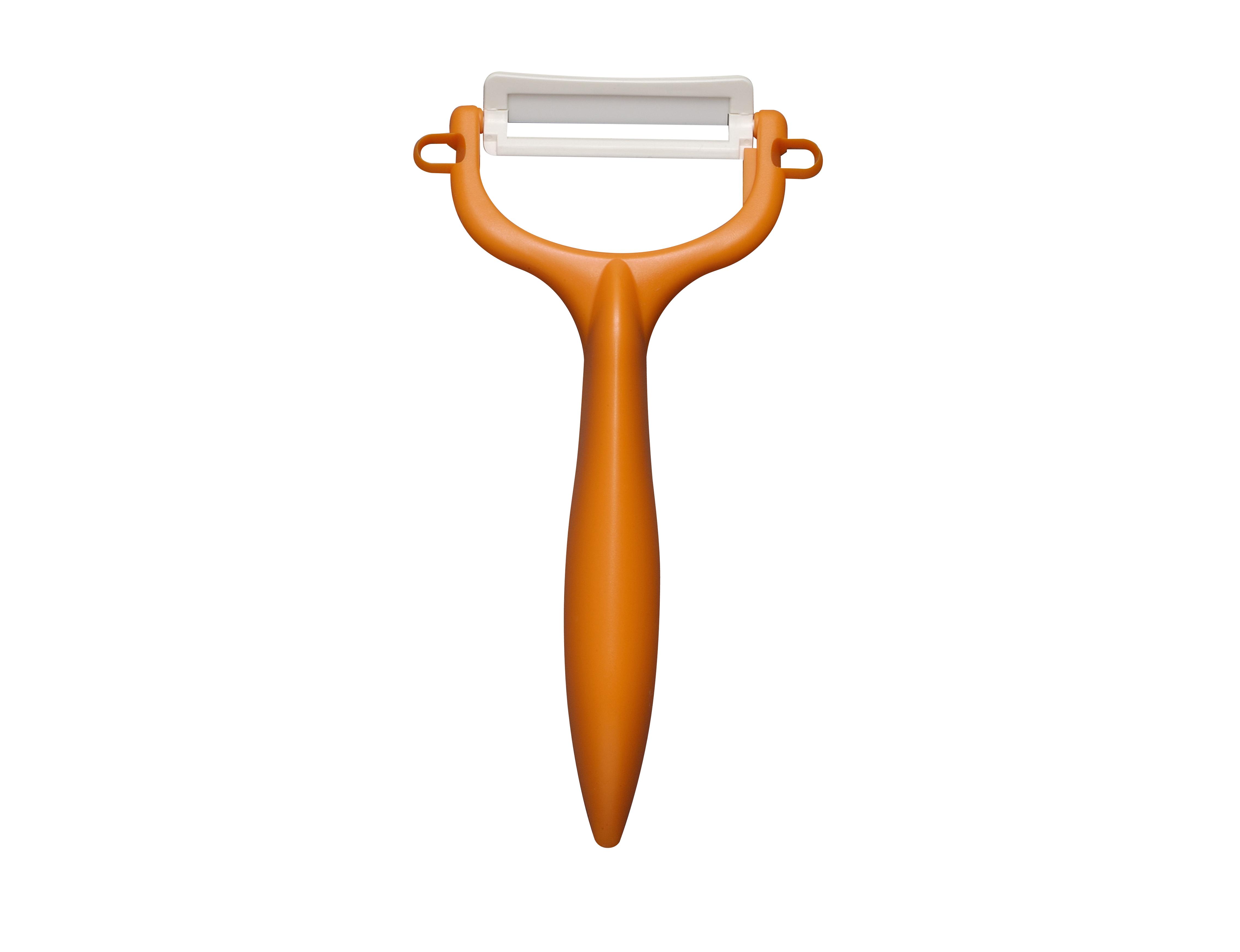 Kyocera CP-NA10X-OR Peeler, Ceramic, Sterilization, Bleaching, OK to Tanned  Blade, Rubber Handle, Orange, Made in Japan